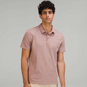 Lululemon Evolution Short Sleeve Polo In Pique Fabric In Heathered Smoky Topaz